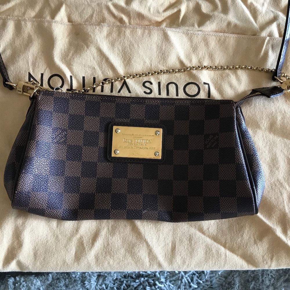 LOUIS VUITTON Damier Ebene Eva Handbag